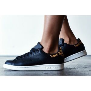 Adidas Stan Smith Black Animal Print Sneakers